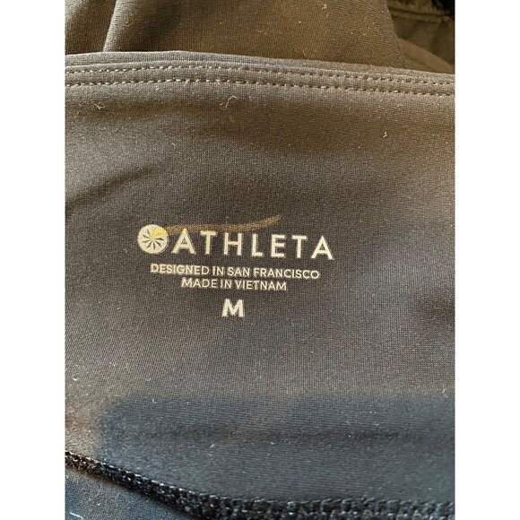 Athleta Women's Stellar Crop Ankle Pant Size Medium Black Zip Pockets - Picture 6 of 7